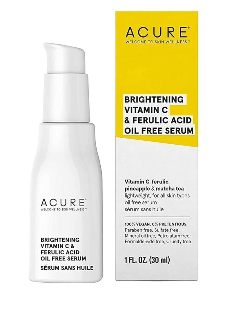 Acure Brightening Vitamin C & Ferulic Acid Oil Free Serum 30 Ml