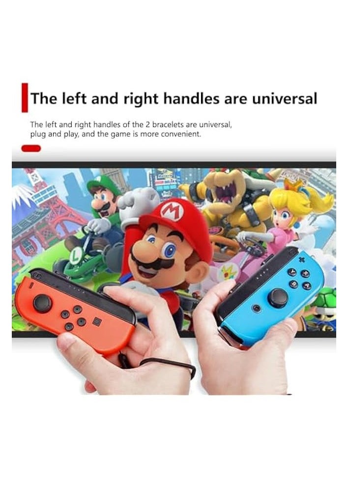 Wrist Strap for Nintendo Switch Joycon 1 Pair, Switch Controller Hand Grip Accessories, for Joy Con Wrist Straps with Automatic Lock, Adjustable Elastic Controller Wristband Wrist Strap