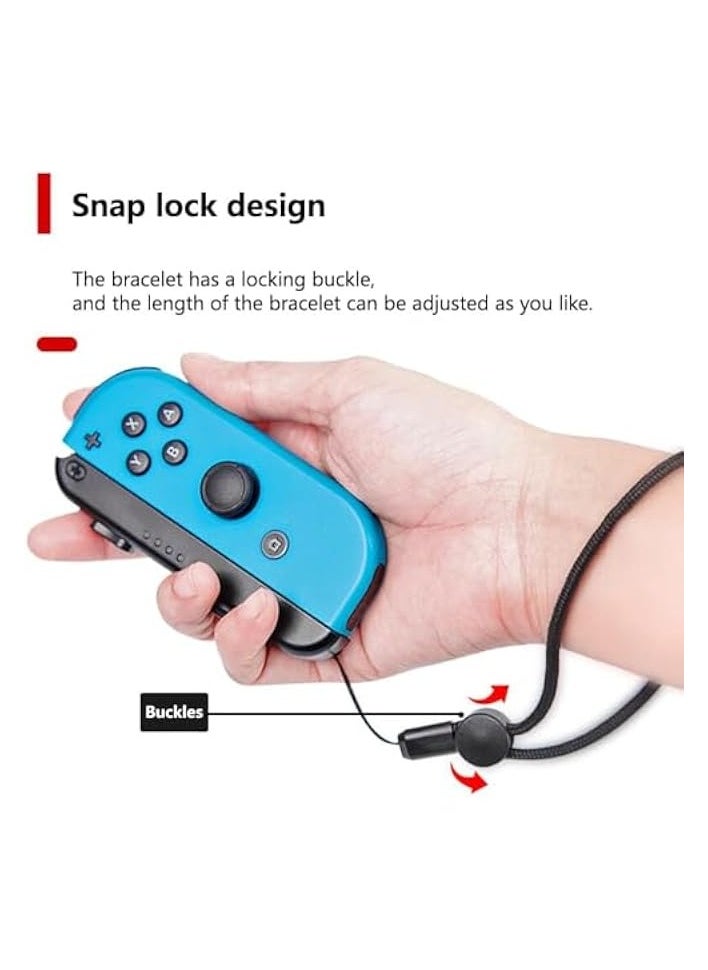 Wrist Strap for Nintendo Switch Joycon 1 Pair, Switch Controller Hand Grip Accessories, for Joy Con Wrist Straps with Automatic Lock, Adjustable Elastic Controller Wristband Wrist Strap