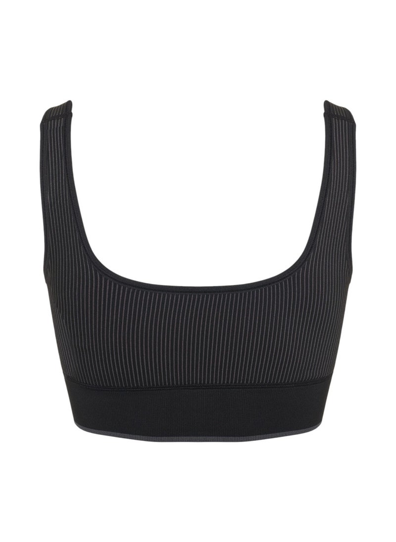 Women's Medium Impact Sports Bra - Polyamide, Black