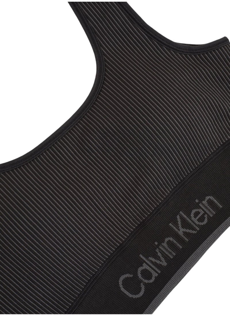 Women's Medium Impact Sports Bra - Polyamide, Black