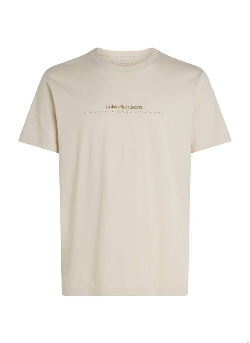 Men's Minimal Logo T-Shirt - Cotton, White