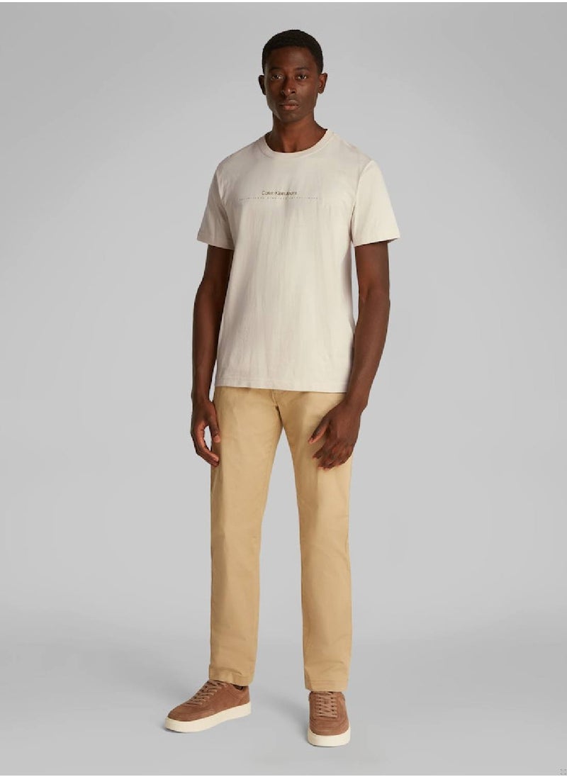 Men's Minimal Logo T-Shirt - Cotton, White