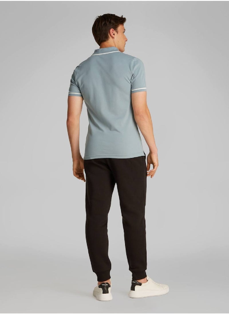 Men's Slim Polo Shirt - Cotton, Green