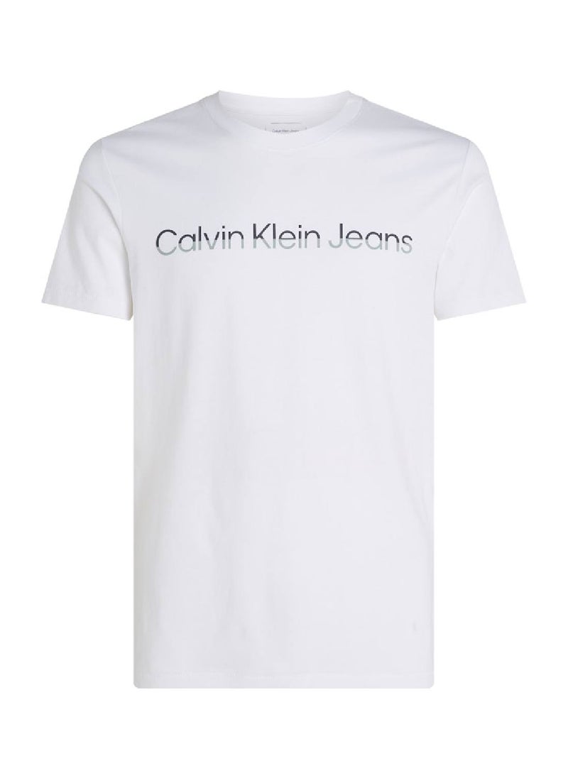 Men's Institutional Logo T-Shirt - Cotton, White