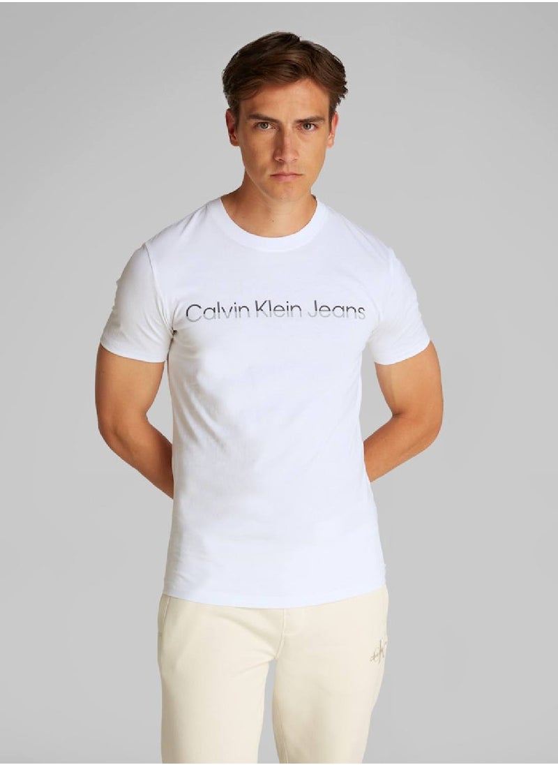 Men's Institutional Logo T-Shirt - Cotton, White