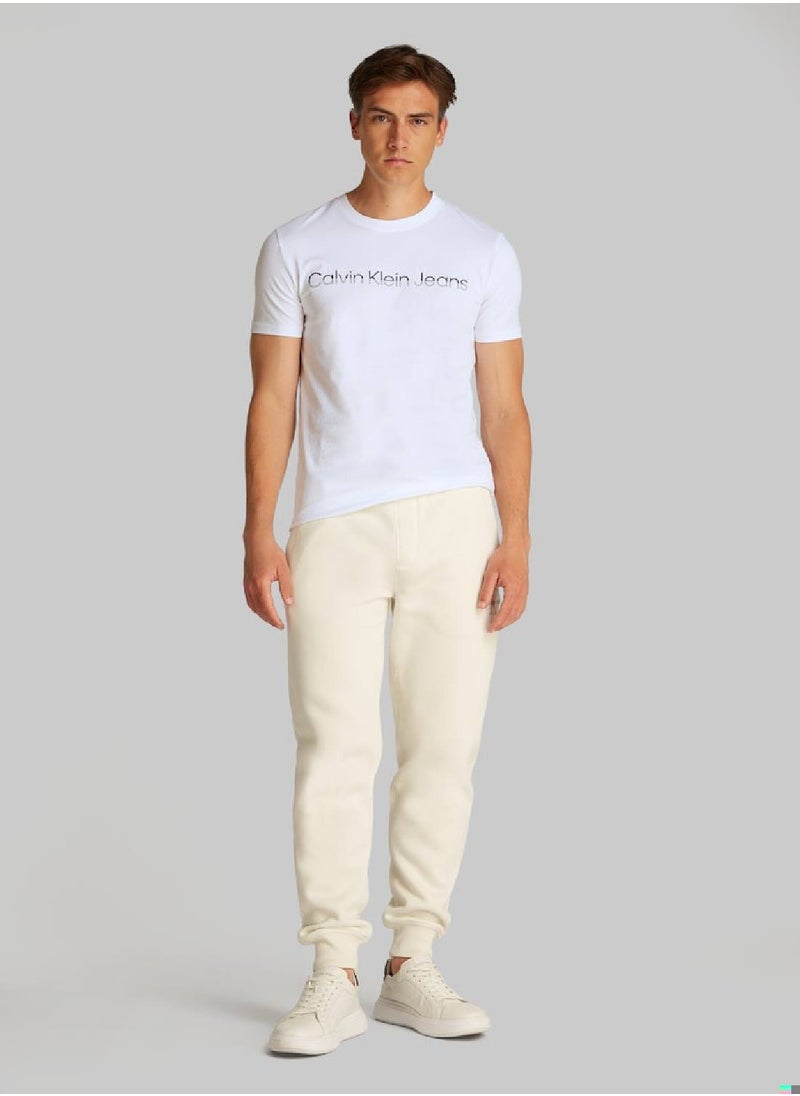 Men's Institutional Logo T-Shirt - Cotton, White