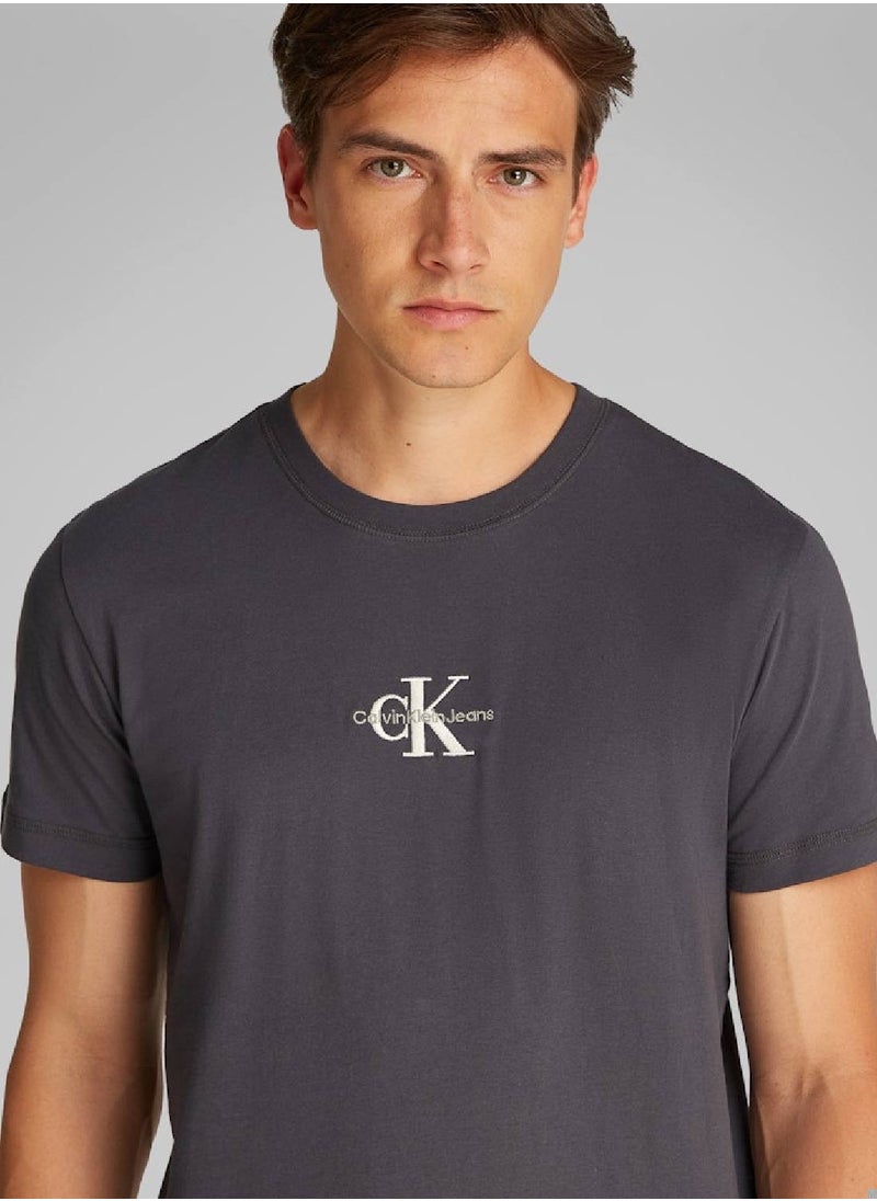 Men's Monogram T-Shirt - Cotton, Grey