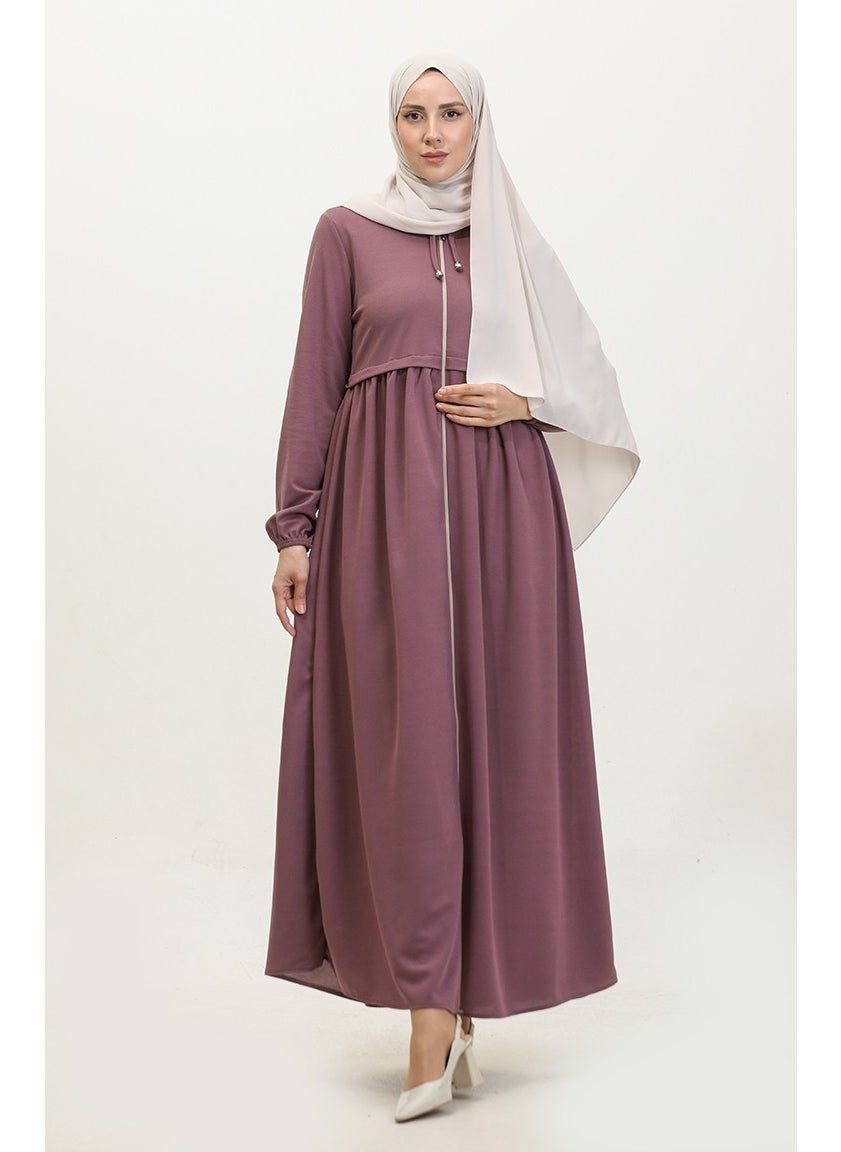 Zippered Abaya 0569-09 Lilac