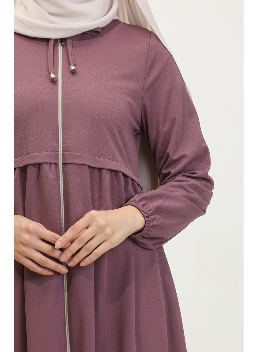 Zippered Abaya 0569-09 Lilac