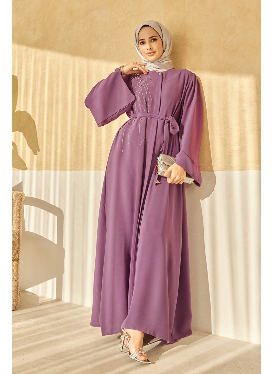 Viona Stoned Abaya - Lilac