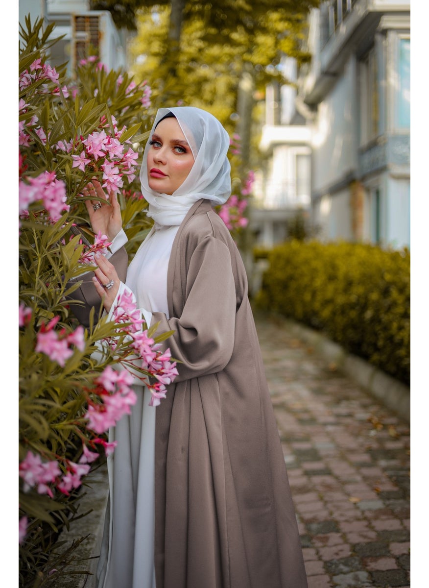 White-Shoko Stylish Abaya Ferace