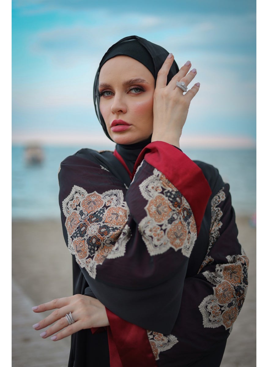 Embroidered Black Abaya Abaya
