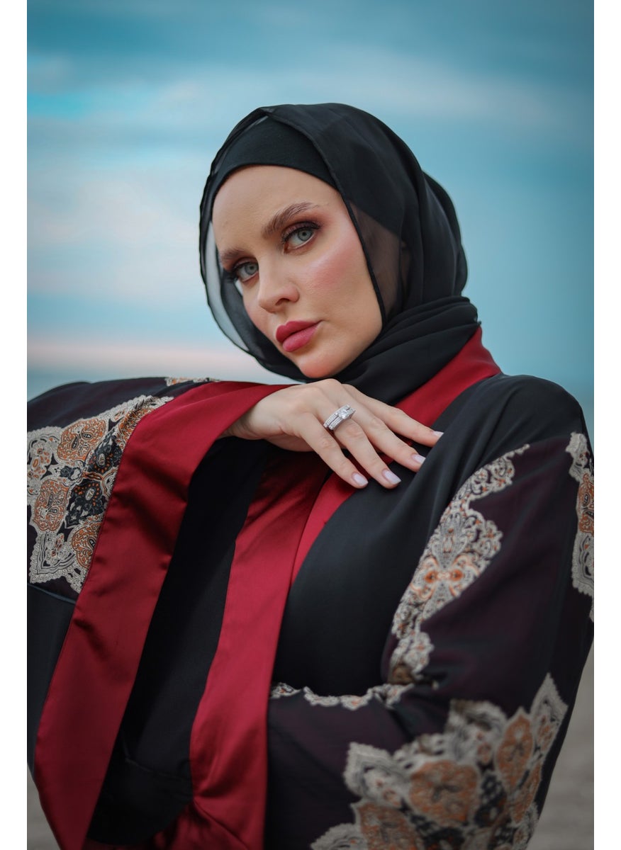 Embroidered Black Abaya Abaya