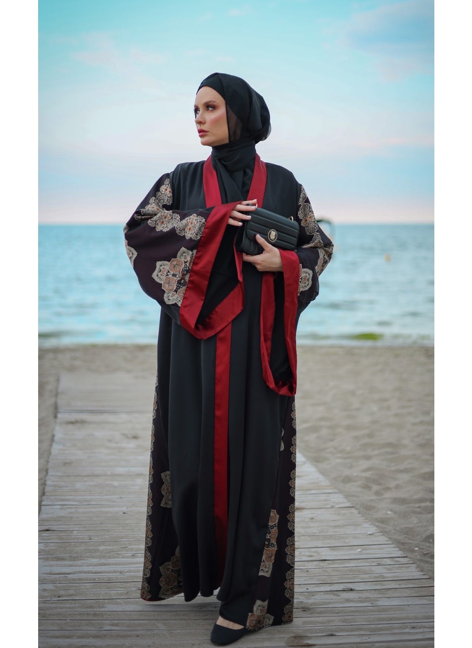 Embroidered Black Abaya Abaya