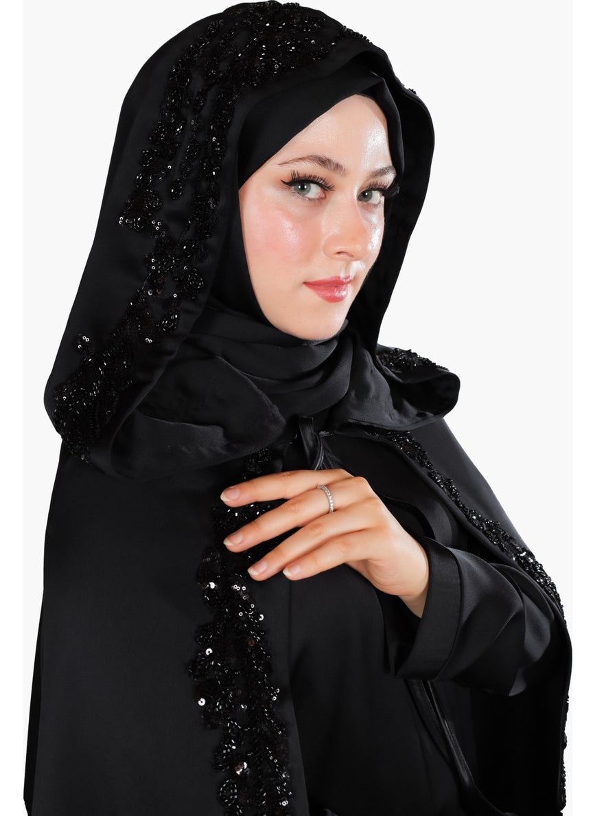 Great Wear Quality Hooded Black Cape Abaya