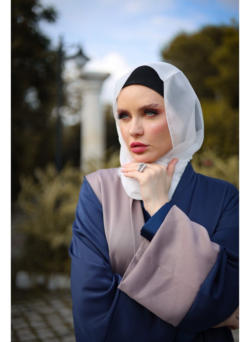 Wonderful Wear Abaya Navy Blue Choco Colored Abaya