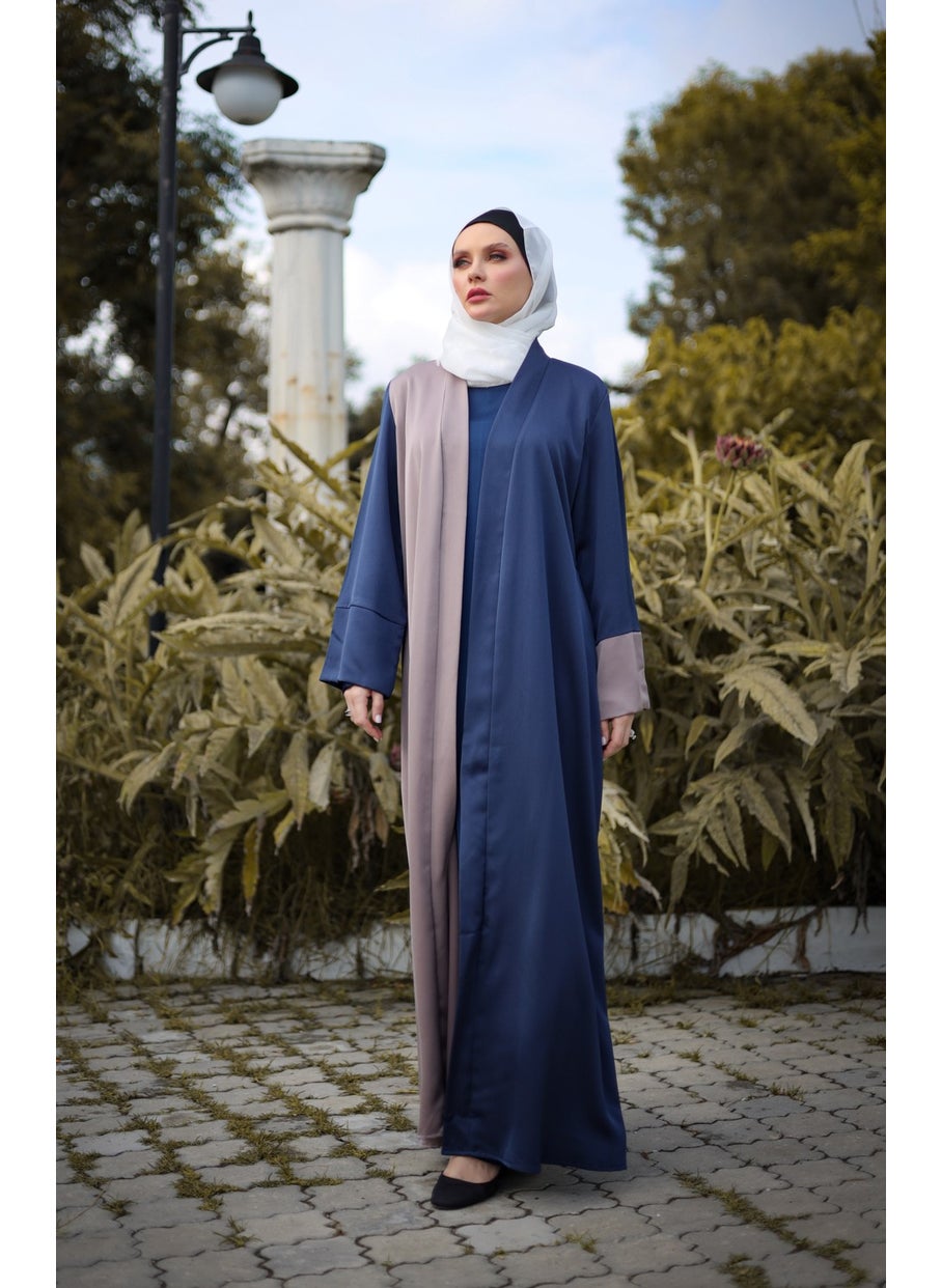 Wonderful Wear Abaya Navy Blue Choco Colored Abaya