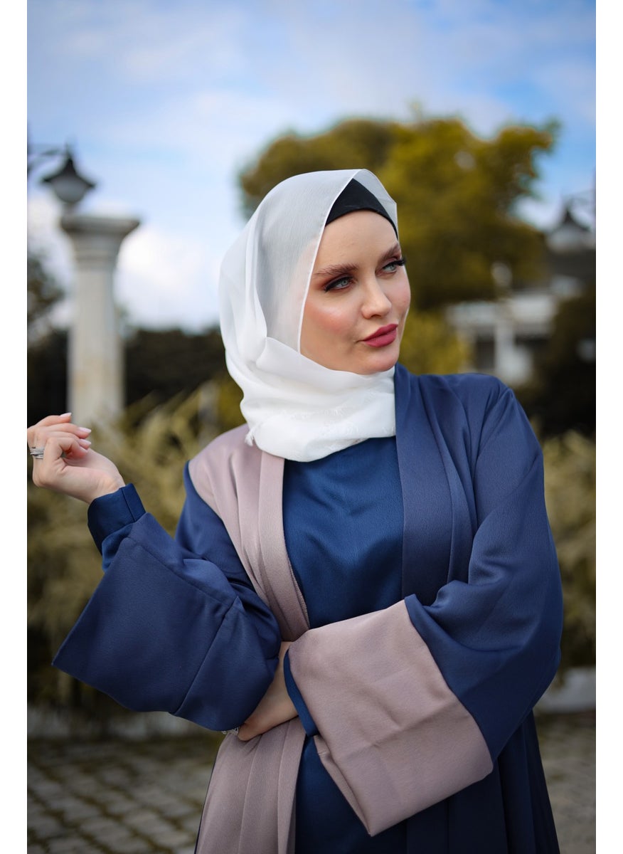 Wonderful Wear Abaya Navy Blue Choco Colored Abaya