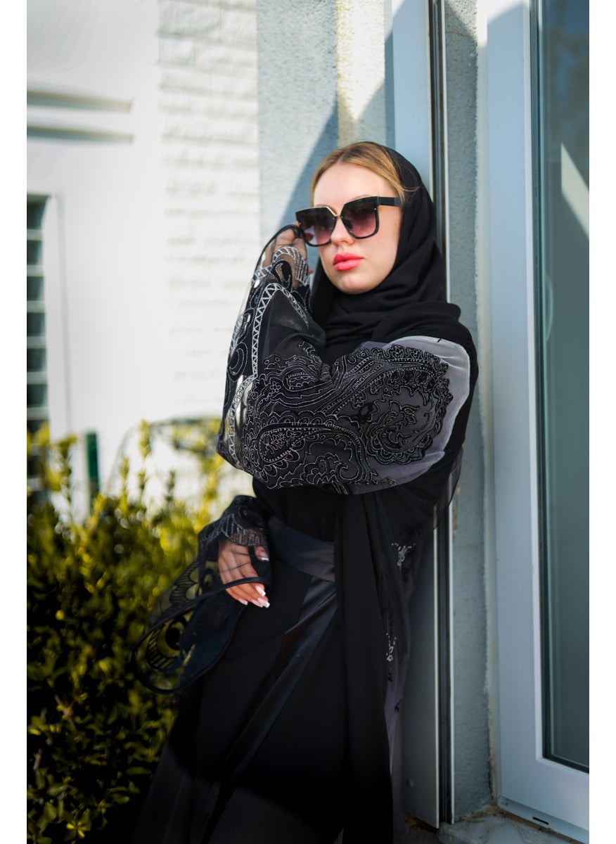 New Three Color Harika Abaya Ferace