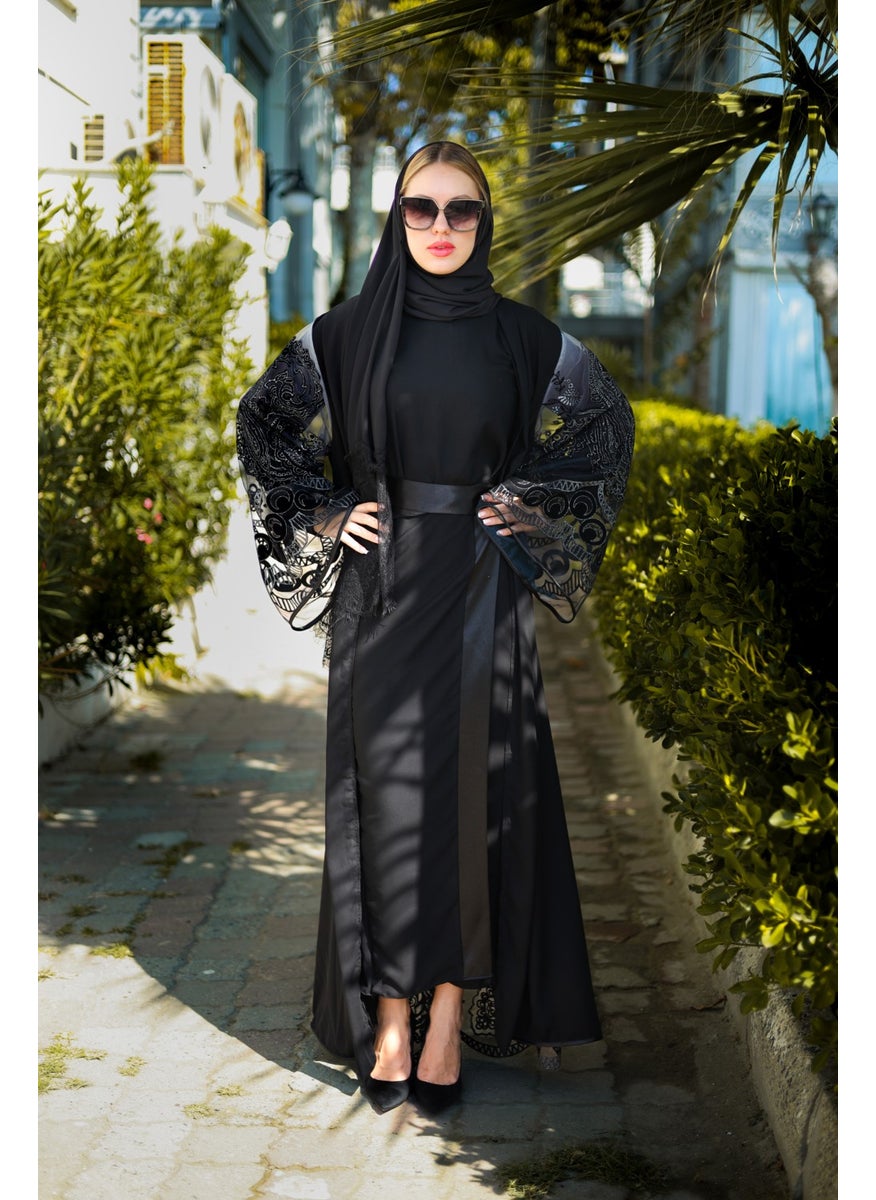 New Three Color Harika Abaya Ferace