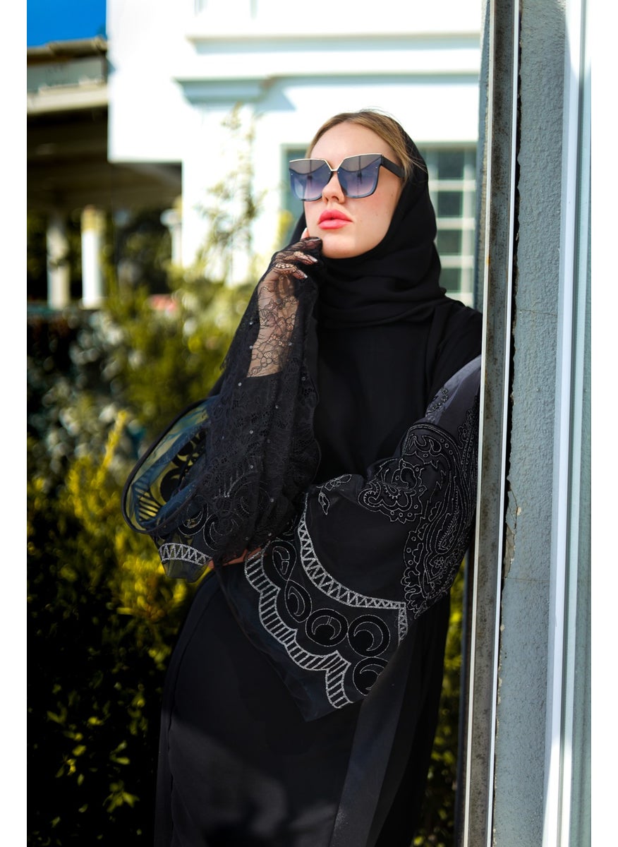 New Three Color Harika Abaya Ferace