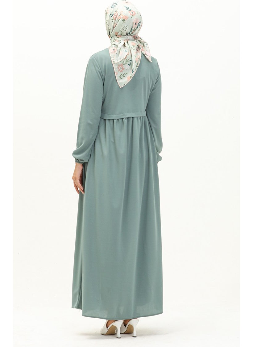 Zippered Abaya 0569-06 Mint Green