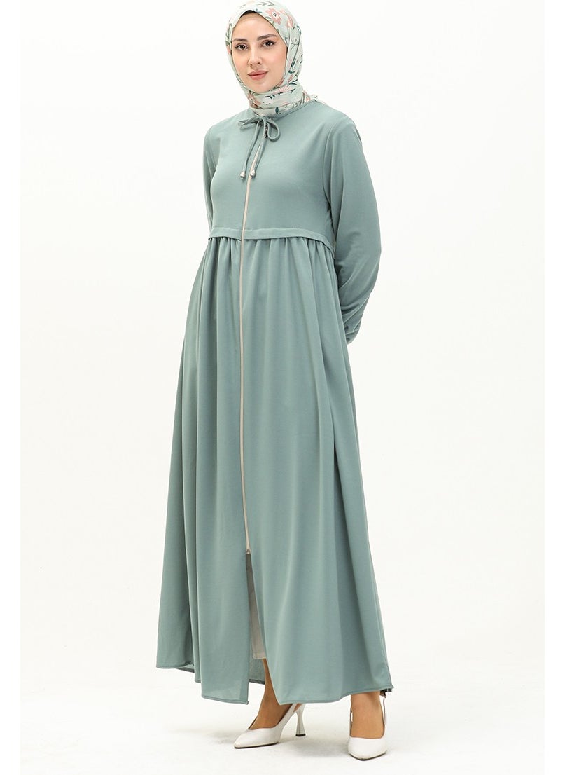Zippered Abaya 0569-06 Mint Green