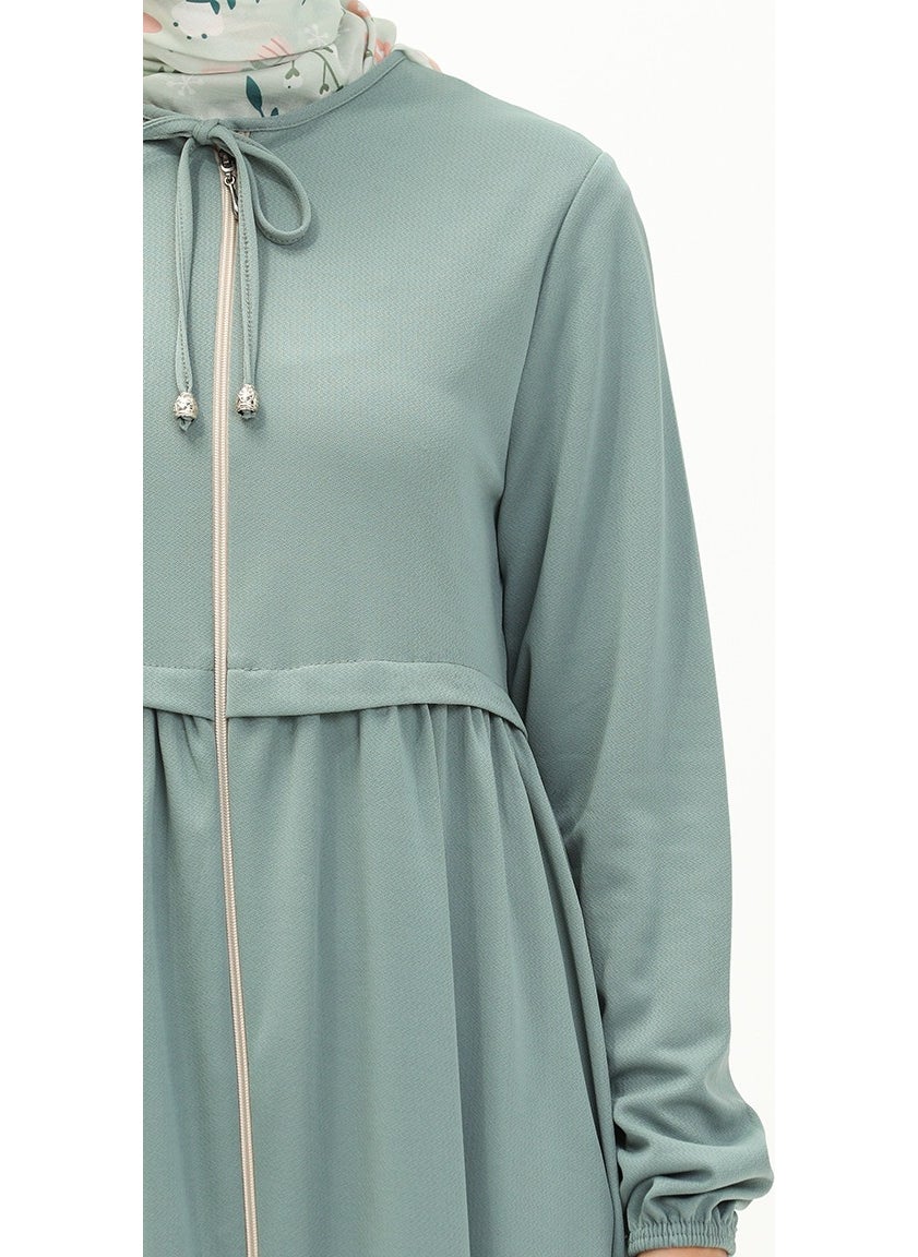 Zippered Abaya 0569-06 Mint Green