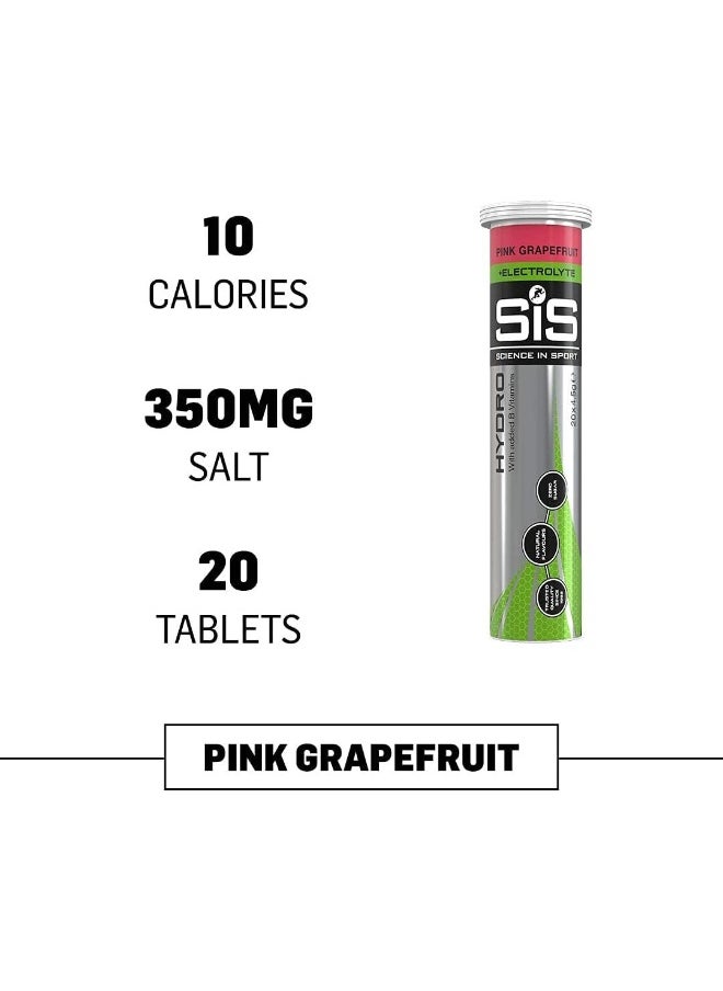 Go Hydro Tablets, Pink Grapefruit Flavored Hydration And Endurance Supplement Drink