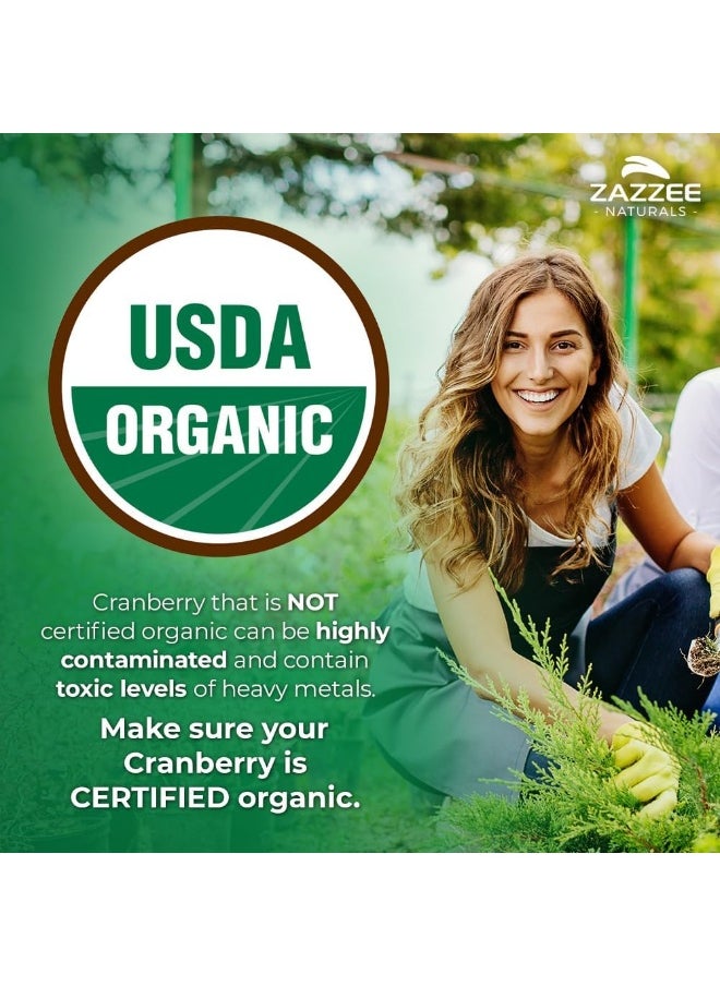 Usda Organic Cranberry 25:1 Extract, 12,500 Mg Strength, 100 Vegan Capsules