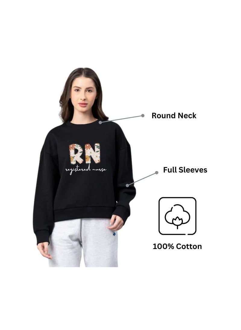 International Nurse Day Sweatshirt For Women-Full Sleeve|Cotton Fabric|Round Neck|Ideal For International Nurse Day,Sports