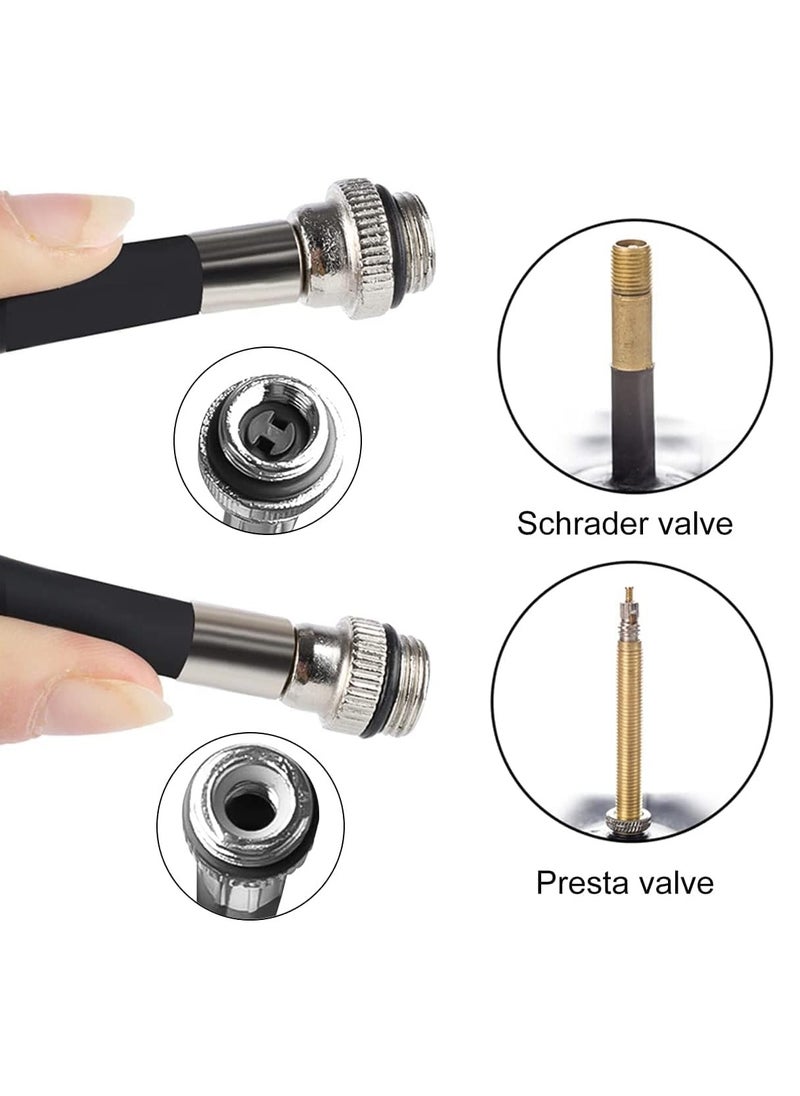 Bike Pump with Presta u0026 Schrader Valves, 100 PSI / 80 PSI Bicycle Pump for Electric Bike Tire Mini Pump, Handheld Portable Bike Pump, Universal Small High Pressure Ball Needle Accessories