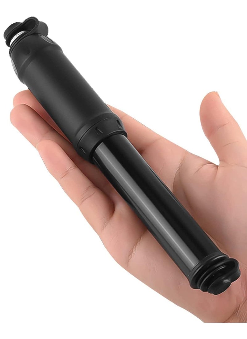 Bike Pump with Presta u0026 Schrader Valves, 100 PSI / 80 PSI Bicycle Pump for Electric Bike Tire Mini Pump, Handheld Portable Bike Pump, Universal Small High Pressure Ball Needle Accessories