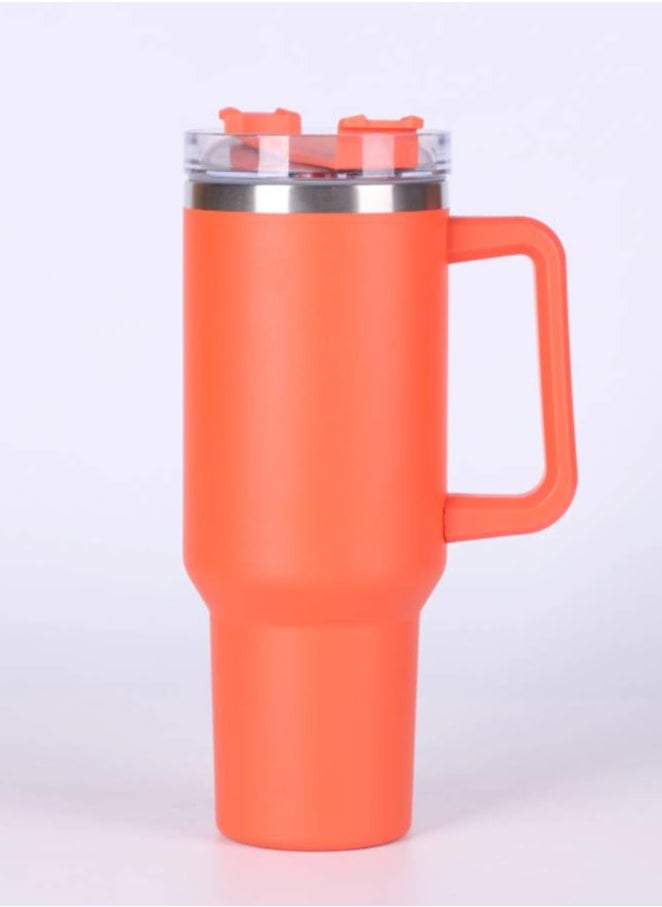 1000ML 304 Stainless Steel Insulated Water BottleThermal Coffee Car Cup Cold Hot Mugs Vacuum Flask With Handle Straw For Sport