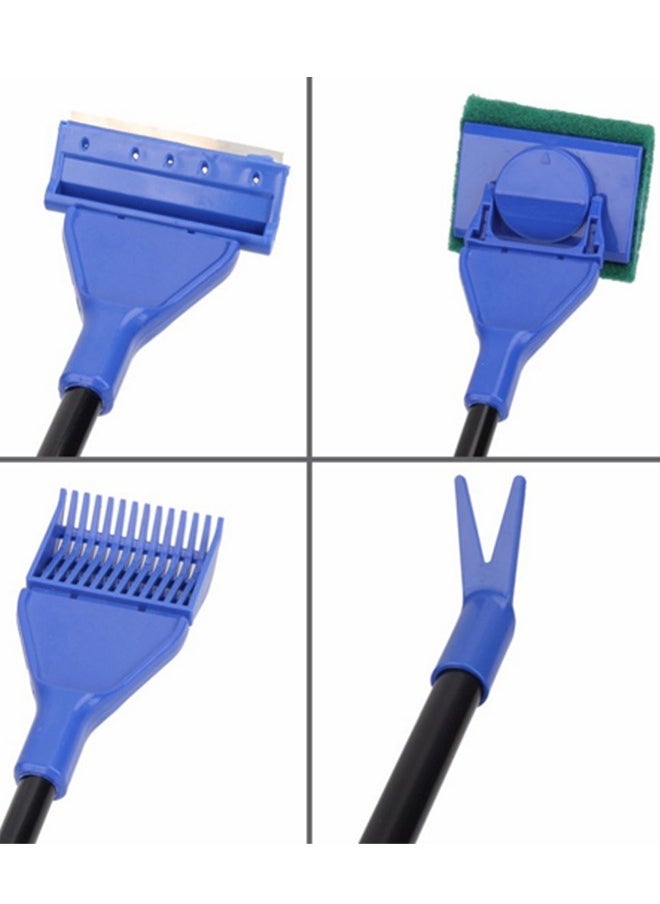 Aquarium Fish Tank Cleaning Kit Tools Algae Scrapers Set 5 in 1 u0026 Fish Tank Gravel Cleaner - Siphon Vacuum for Water Changing and Sand Cleaner (Cleaner Set)