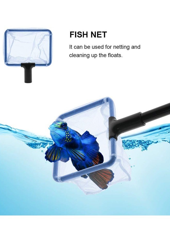 Aquarium Fish Tank Cleaning Kit Tools Algae Scrapers Set 5 in 1 u0026 Fish Tank Gravel Cleaner - Siphon Vacuum for Water Changing and Sand Cleaner (Cleaner Set)