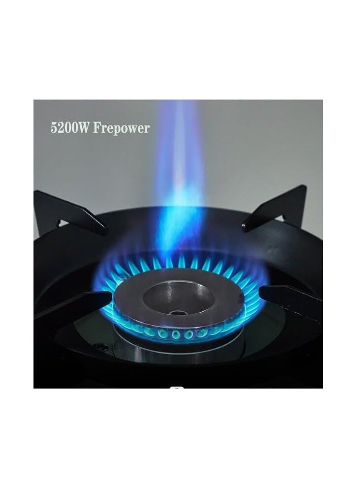 Portable Windproof Camping Gas Stove| Extra High Output Single Burner Butane Stove with Electronic Ignition u0026 Sturdy Carrying Case for Outdoor Cooking, BBQ, Hiking, Fishing u0026 Picnic (Black)
