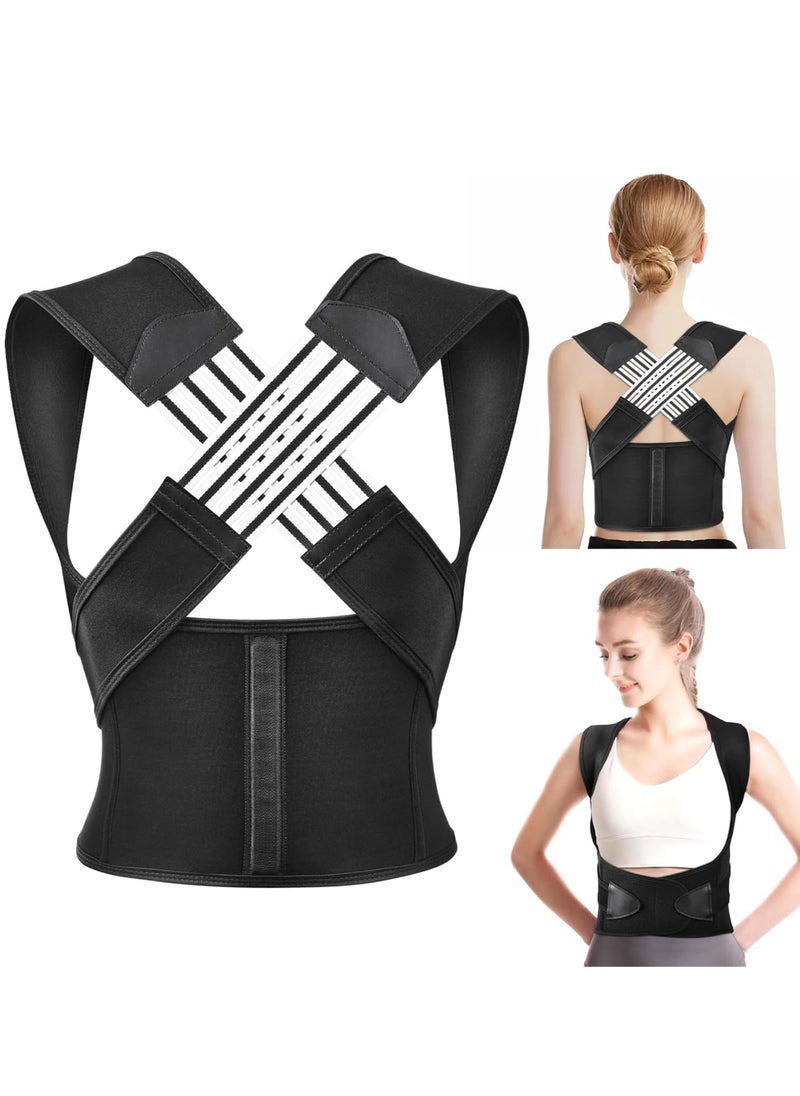 Back Brace u0026 Posture Corrector | Improve Posture and Confidence – Scoliosis and Hunchback Support, Adjustable u0026 Comfortable Fit – XL (27-33 Inch)