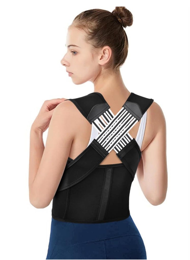 Back Brace u0026 Posture Corrector | Improve Posture and Confidence – Scoliosis and Hunchback Support, Adjustable u0026 Comfortable Fit – XL (27-33 Inch)