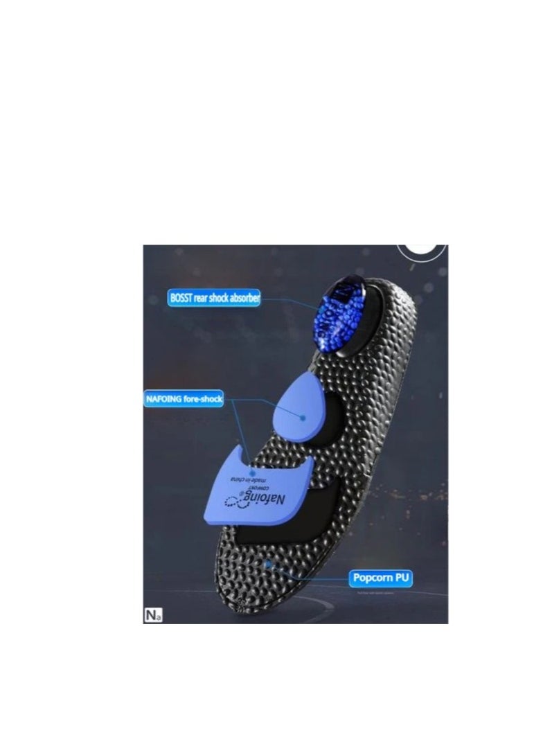 【2 Pairs】Popcorn-Inspired Comfort Heavy Duty Support Insoles ,Comfortable Breathable, Shock Absorption and Relieve Foot Pain,  (Men 35-46/ Women 35-46)