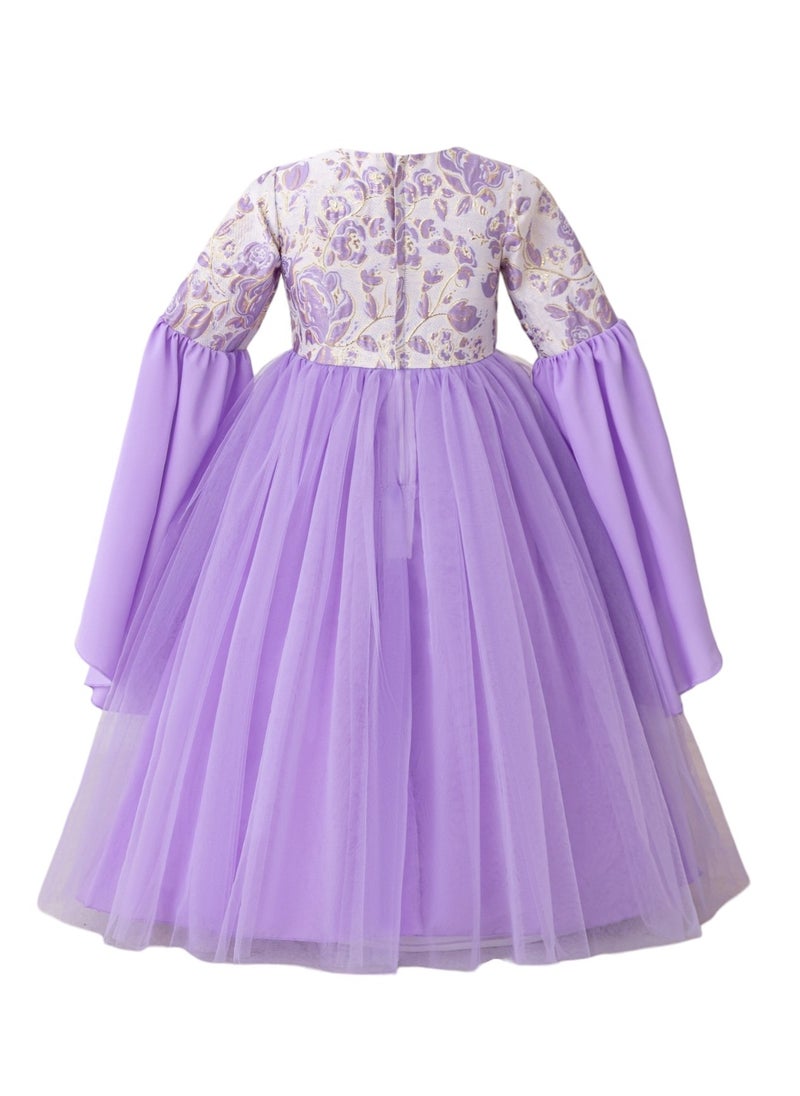 D' Daniela - Purple Blossom Jalabiya Dress - Purple