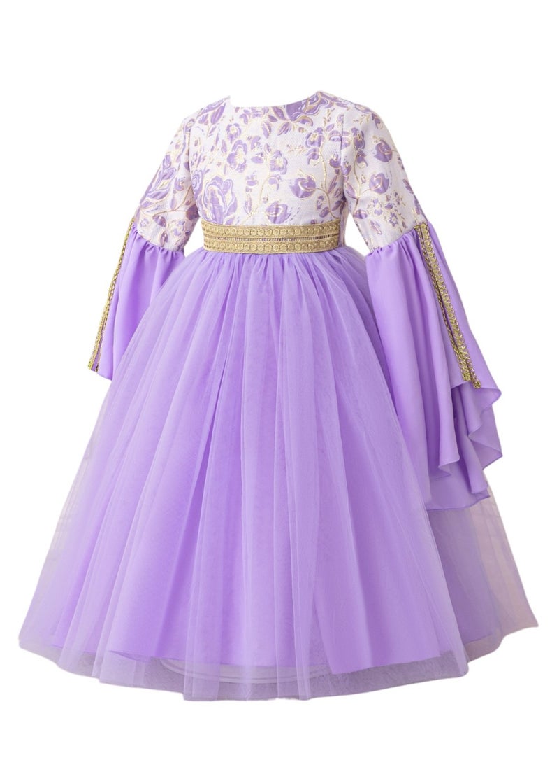 D' Daniela - Purple Blossom Jalabiya Dress - Purple