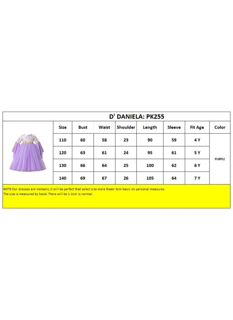 D' Daniela - Purple Blossom Jalabiya Dress - Purple