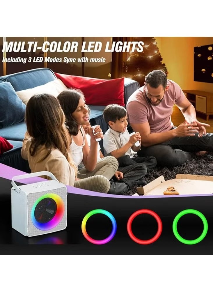 SD-508 Home & Outdoor Portable Bluetooth Speaker with Dual Wireless Microphones – High-Quality Sound, Long Battery Life, Perfect for Karaoke, Parties, and Outdoor Events, Wireless Streaming, Compatible with All Bluetooth Devices