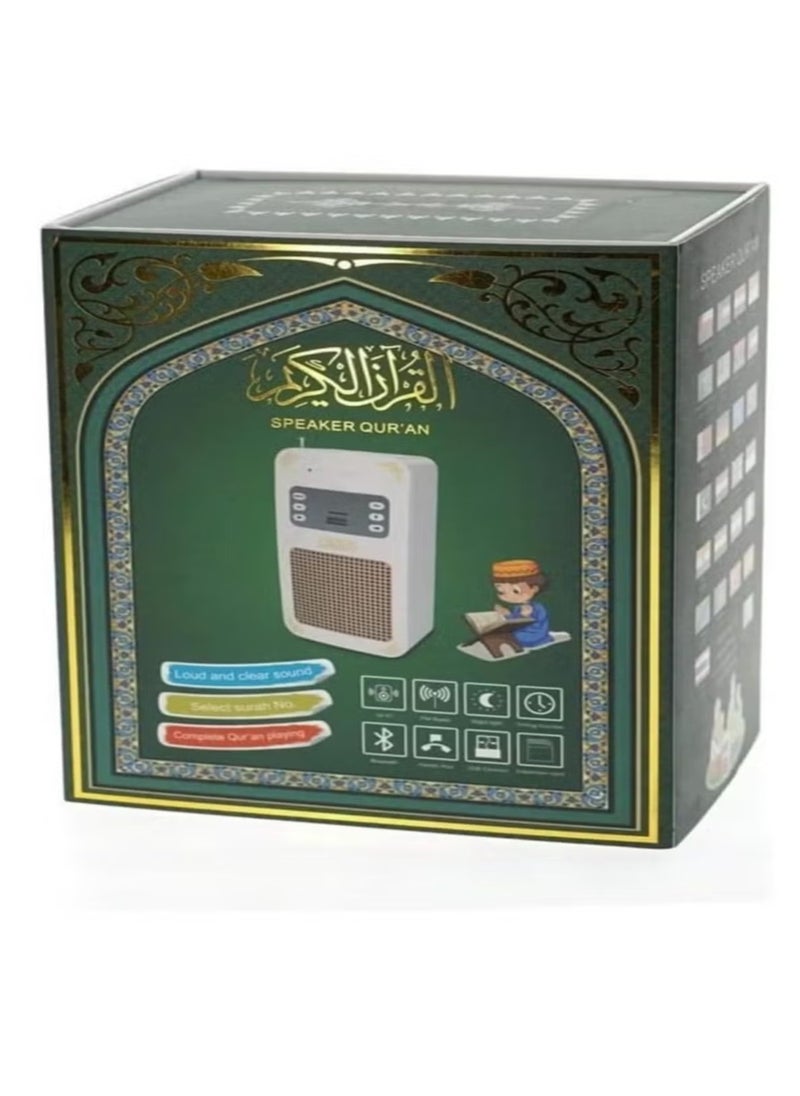 Quran Speaker with Wireless Remote Control | Clear Voice MP3 Player with Repeat Function | Wall Mounted, 8GB TF Card for Easy Quran Recitation & Learning | Perfect for Spiritual Enhancement