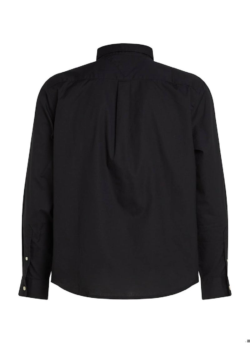 Men's Flex Poplin Shirt - Cotton, Black