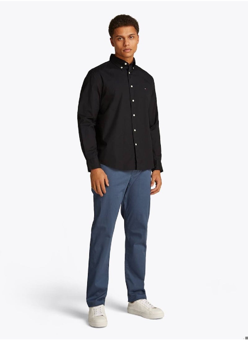 Men's Flex Poplin Shirt - Cotton, Black