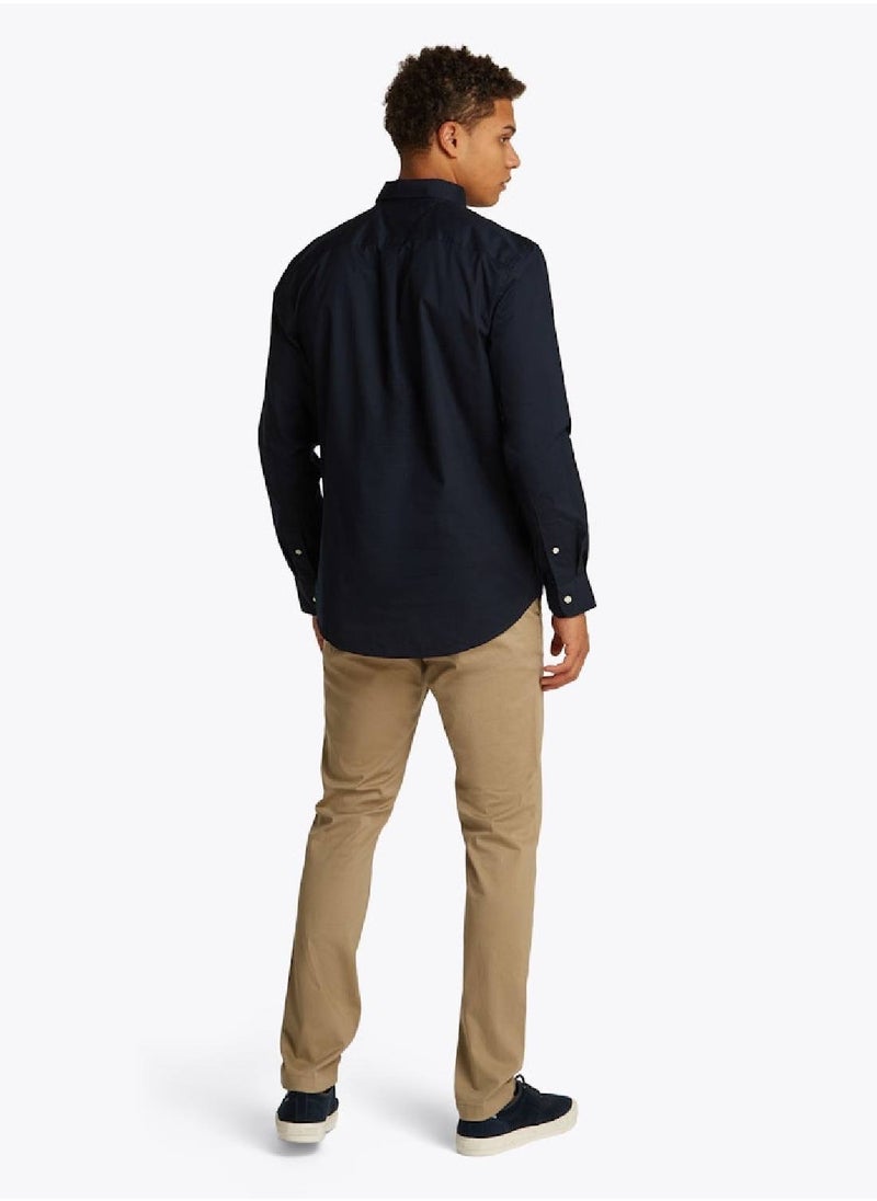 Men's Flex Poplin Shirt - Cotton, Blue