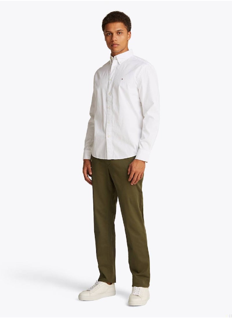 Men's Flex Poplin Shirt - Cotton, White